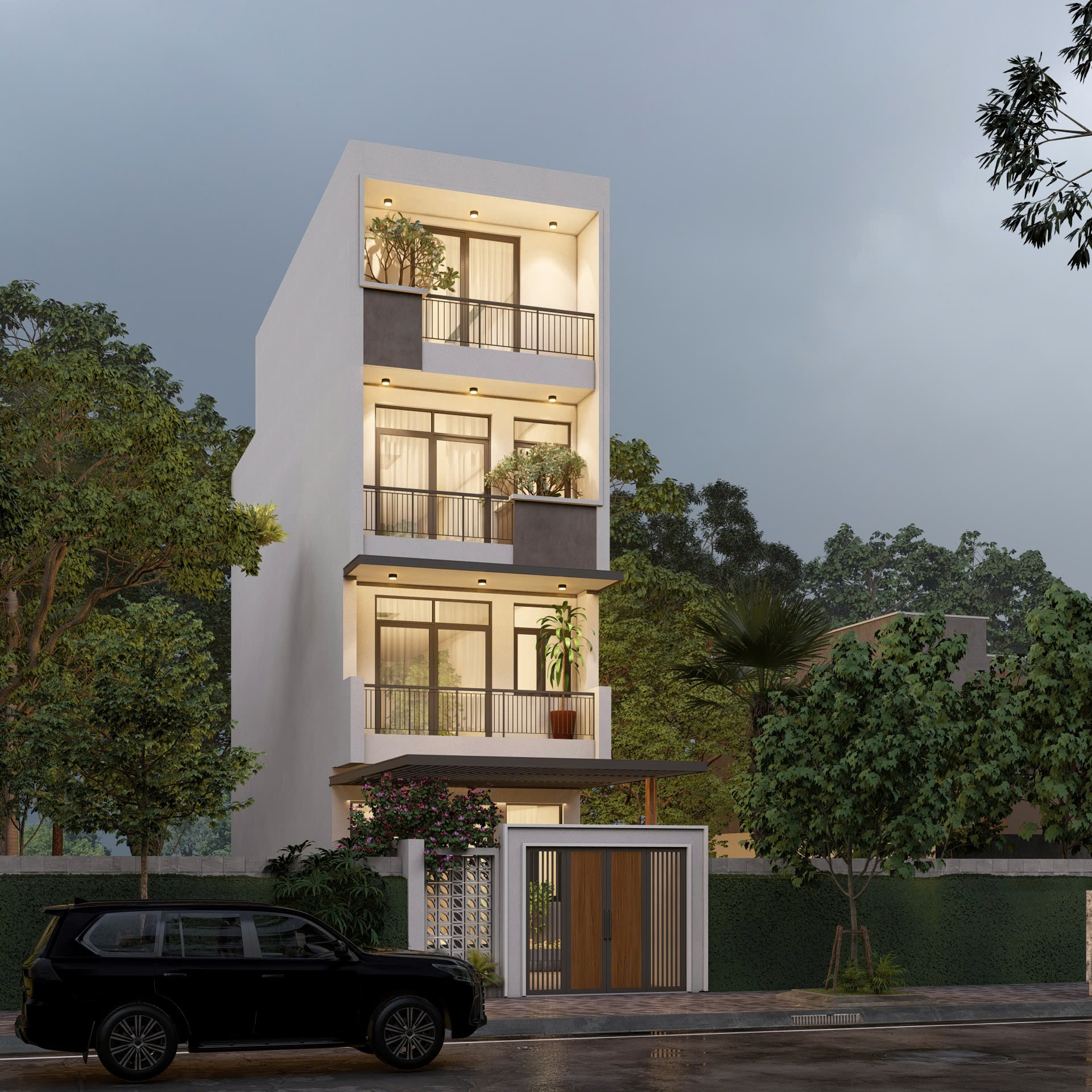 Công Trình Nhà Phố hiện đại - Anh Hà